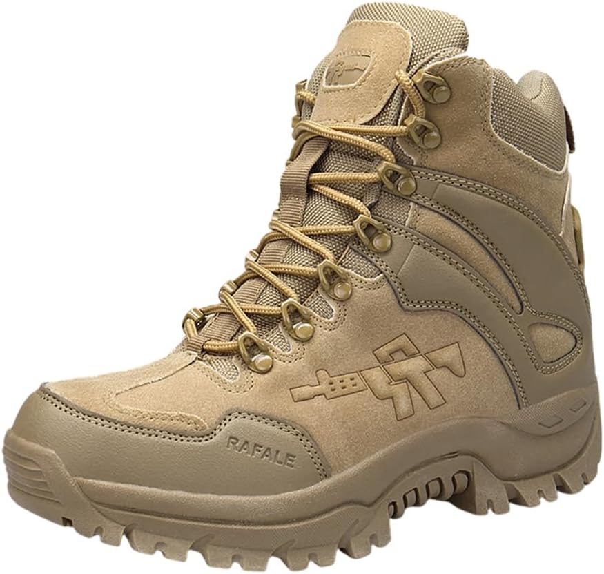 

Мужские легкие походные кроссовки для улицы kiobrvhe, трекинг, высокие ботинки до щиколотки, водонепроницаемые, коричневый