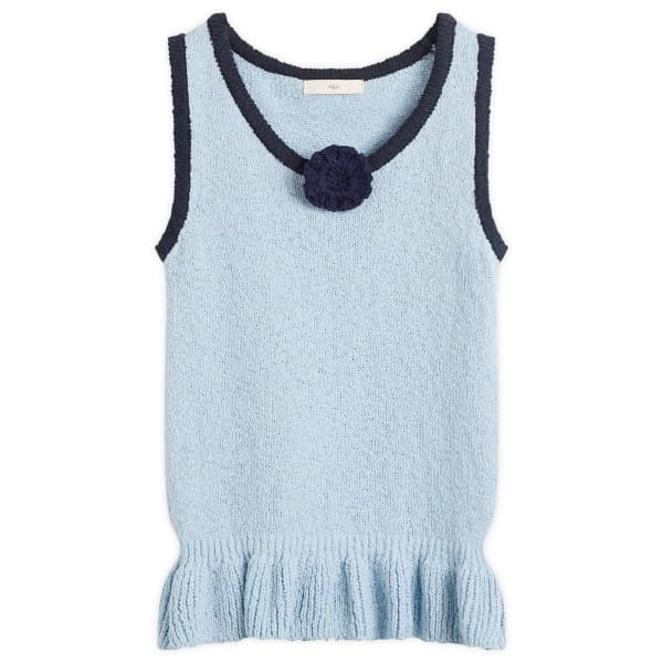 

Вязаный жилет с оборками в виде корсажа Kijun, sky синий