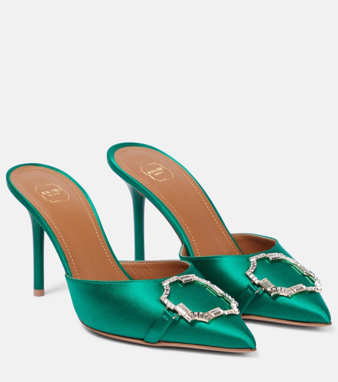 Декорированные мюли Missy 85 Malone Souliers, зеленый