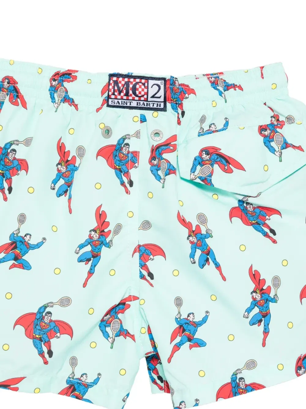 Шорты для плавания Х Superman Jean Lighting завязками с логотипом Mc2 Saint Barth Kids, синий — фото 3