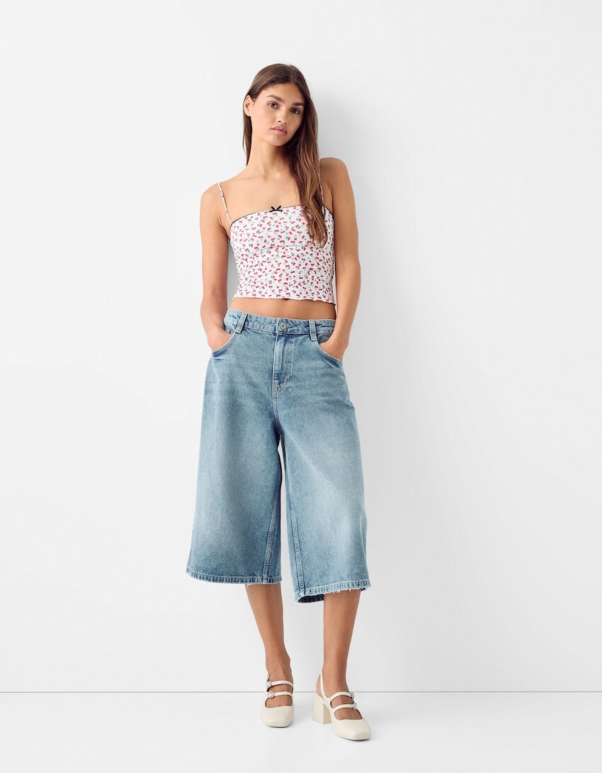 

Туфли мэри джейн на каблуке-слингбэке Bershka, бежевый