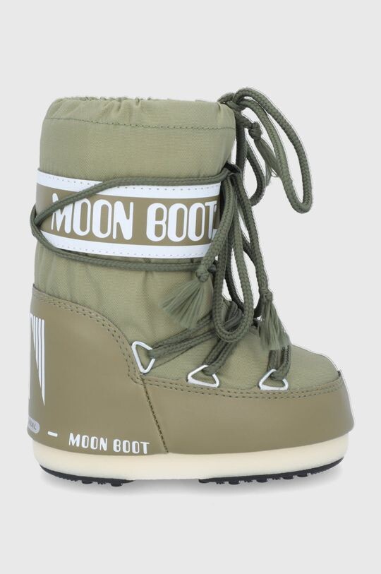 

Классические детские зимние ботинки из нейлона. Moon Boot, зеленый