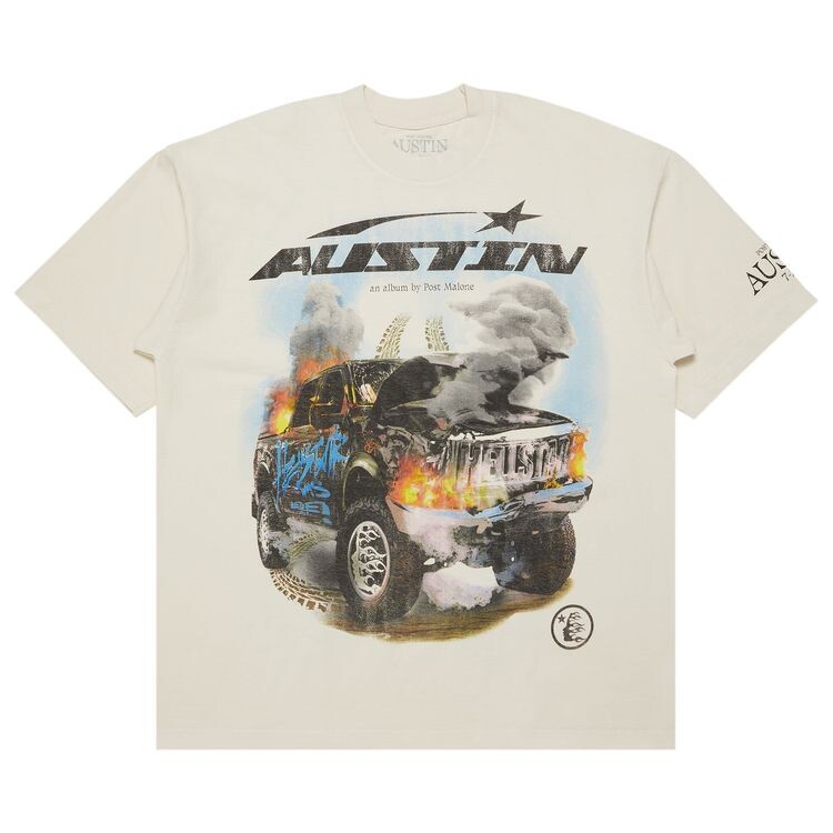 

Футболка Hellstar x Post Malone Austin Tee Cream, кремовый