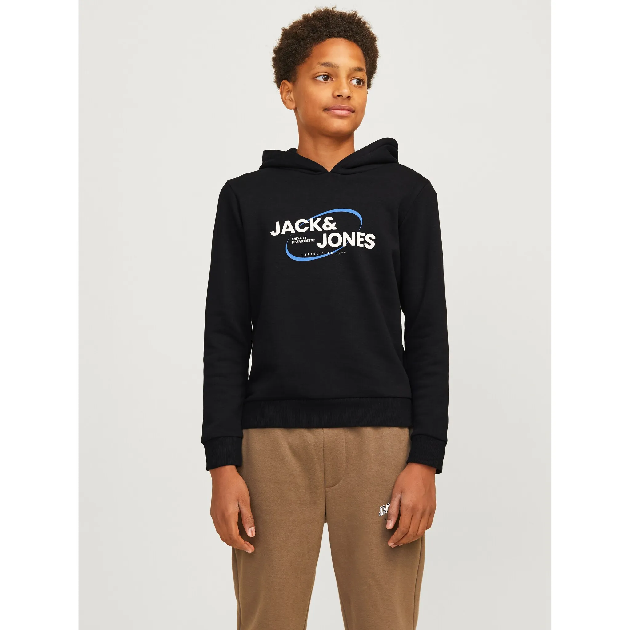 

Детская толстовка с капюшоном Jack & Jones «JCORAY BRANDING SWEAT HOOD FST JNR» Jack & Jones Junior, черный
