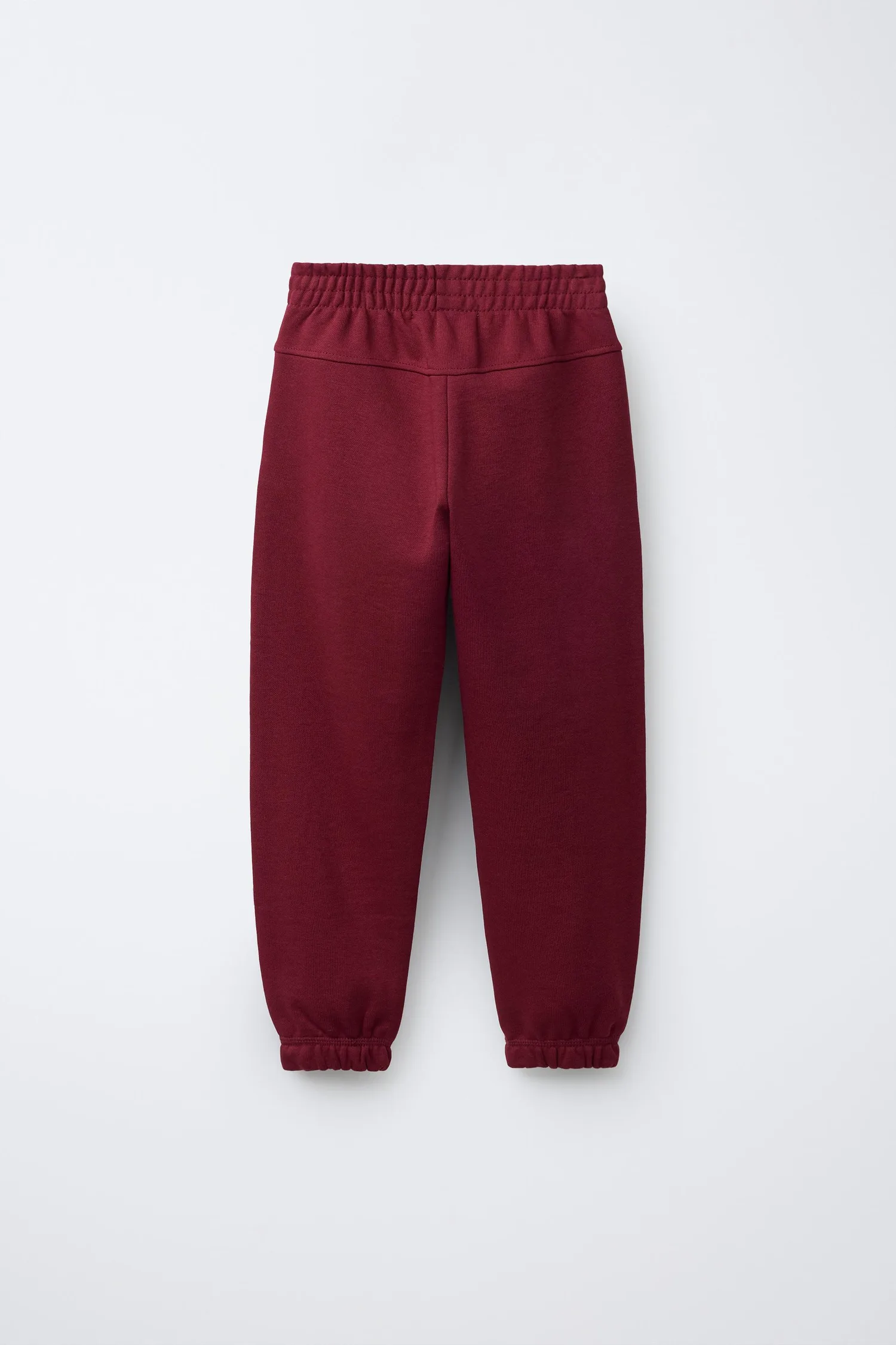 Спортивные штаны с текстовым принтом Zara, бургундия — фото 2