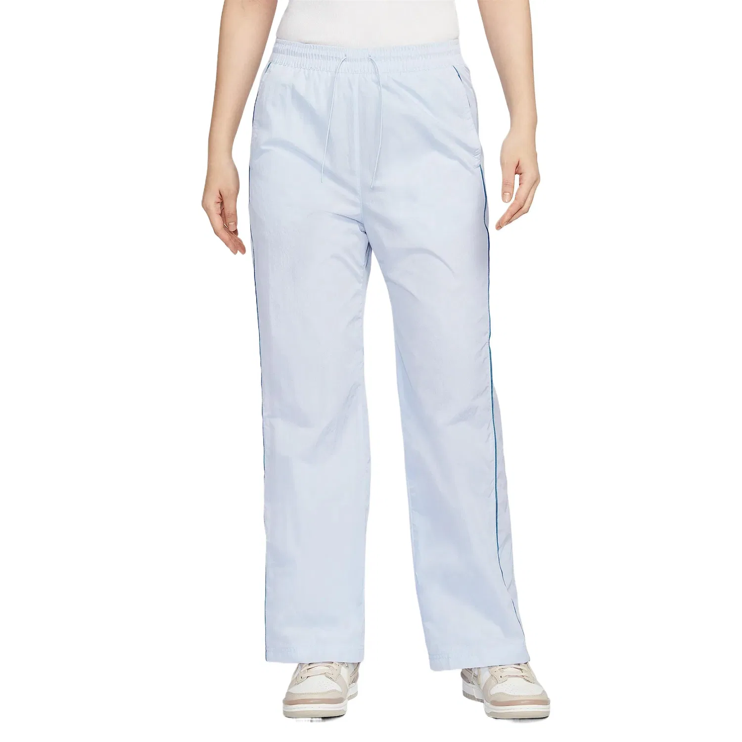 Брюки повседневные женские синие moderate straight fit Nike, Blue