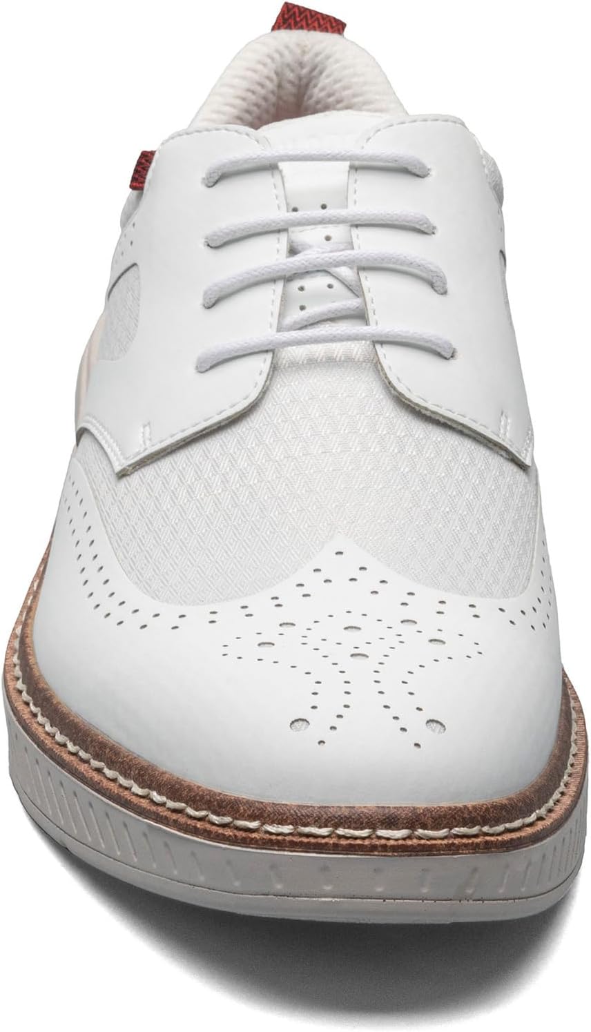 Мужские кроссовки-оксфорды STACY ADAMS Beckham Wingtip, белый — фото 4