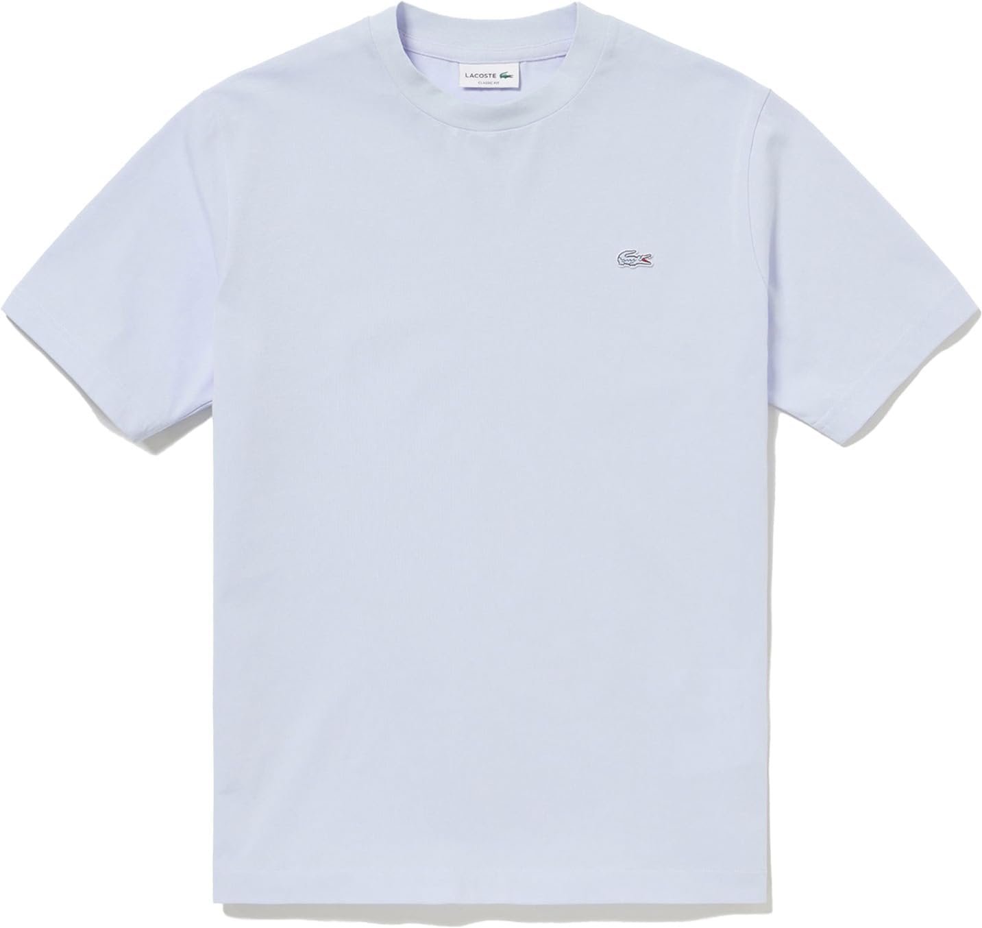 

Официальная мужская футболка LACOSTE Outline Clock с круглым вырезом и короткими рукавами, светло-синий