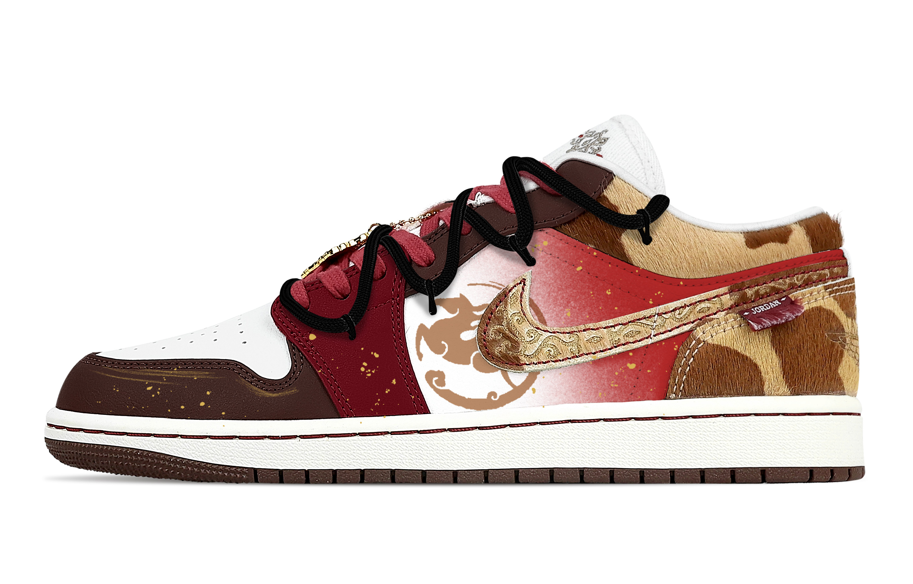 

Jordan Кроссовки Air 1 New Journey Box Abrasion Resistant Low top Vintage мужские Brown Red