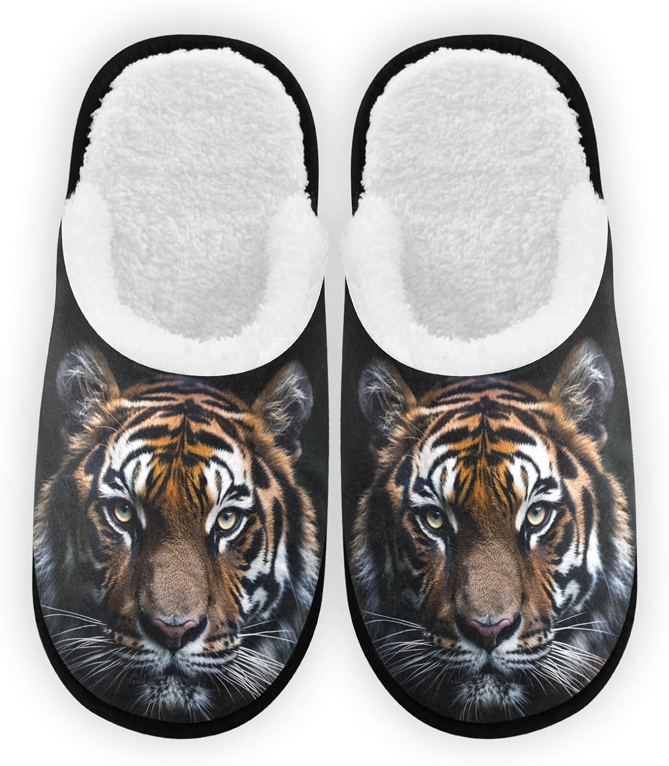 

Мягкие тапочки FENOCHE Tiger Portrait для женщин и мужчин, теплые и удобные, для путешествий и спа, противоскользящие домашние тапочки, Multicolor