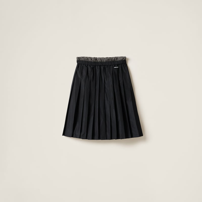 

Юбка из технического шелка Miu Miu, черный