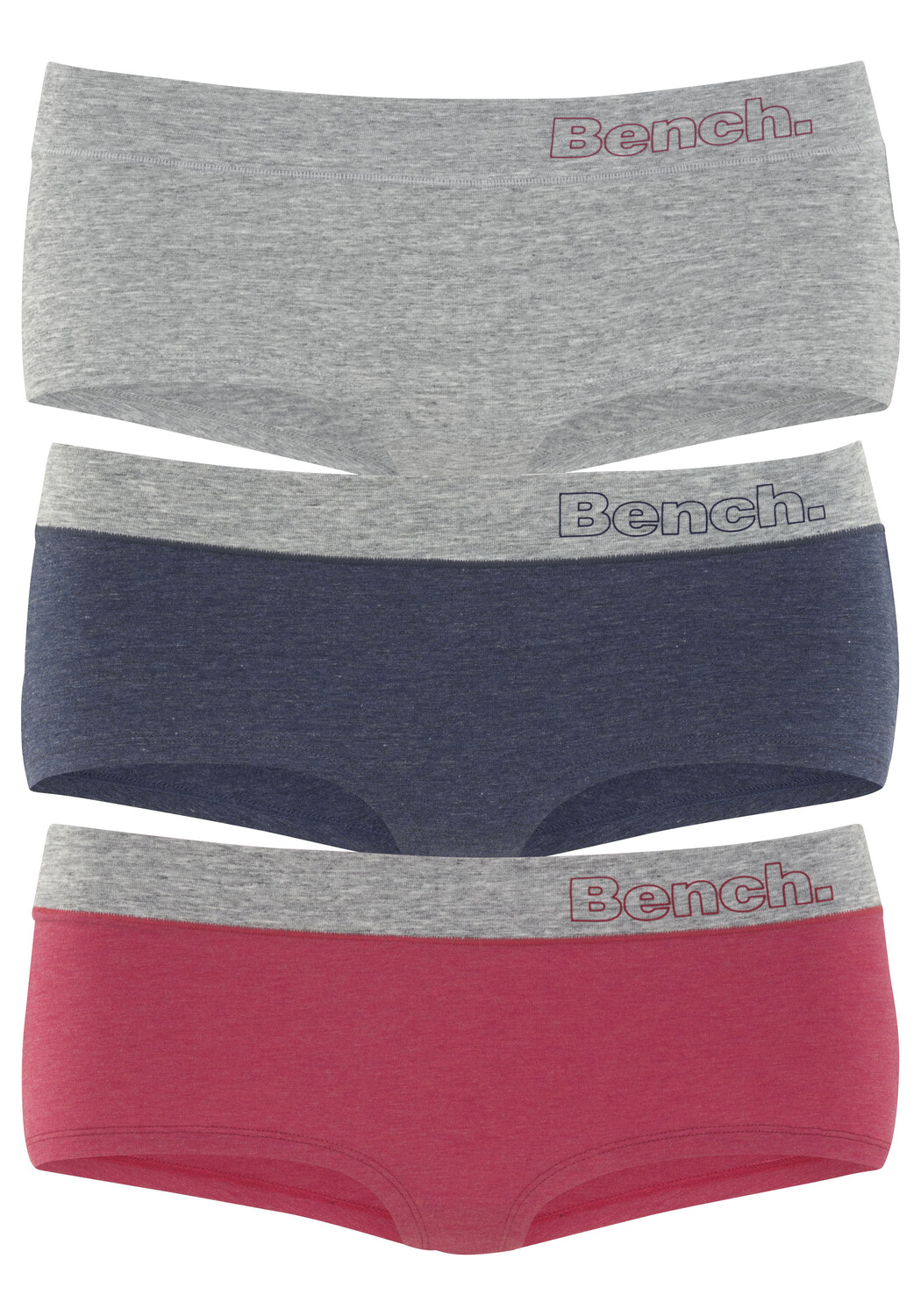 

Трусы Bench Panty, цвет rot meliert, marine meliert, grau meliert
