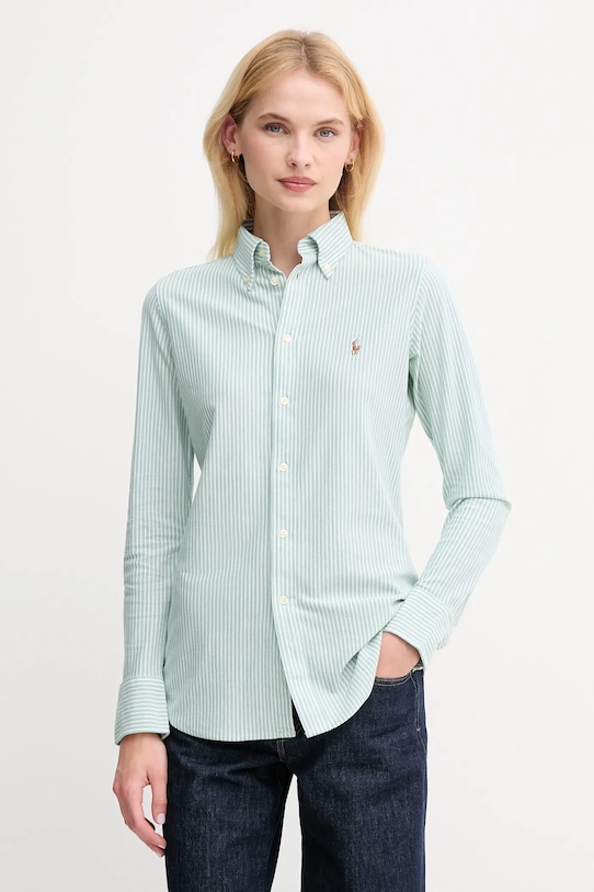 

Хлопковая рубашка Polo Ralph Lauren, зеленый