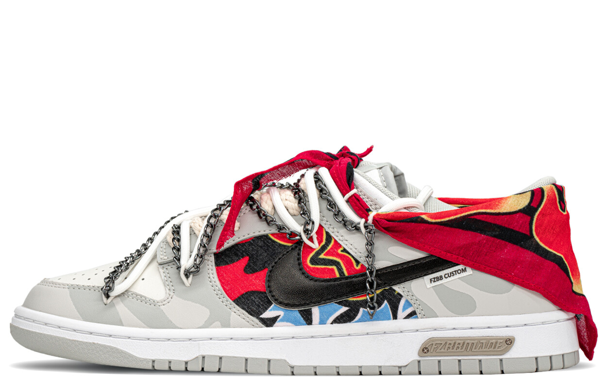 

Кроссовки Nike Dunk Skateboarding Shoes Men Low-top Gray/Orange, серый/оранжевый