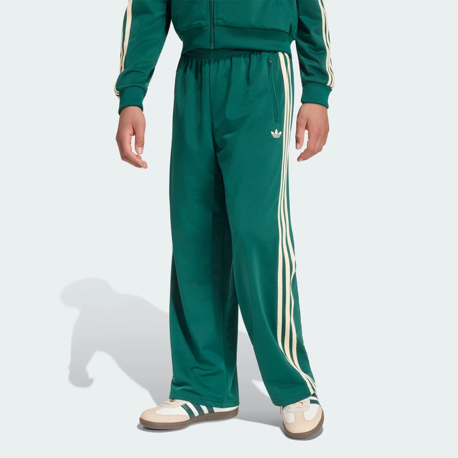 Брюки Adidas Originals свободного кроя Firebird изумрудного цвета — фото 2