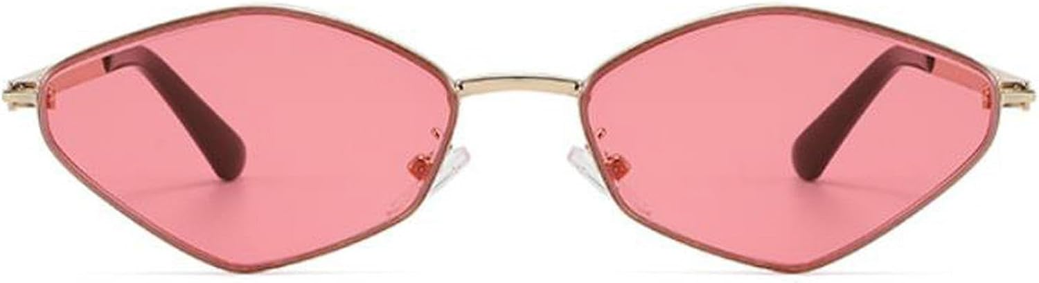 

Женские солнцезащитные очки в шестиугольной оправе в стиле панк, модель 2025, роскошные многоугольные солнцезащитные очки для женщин, винтажные уличные очки, очки «кошачий глаз» mincl, Pink