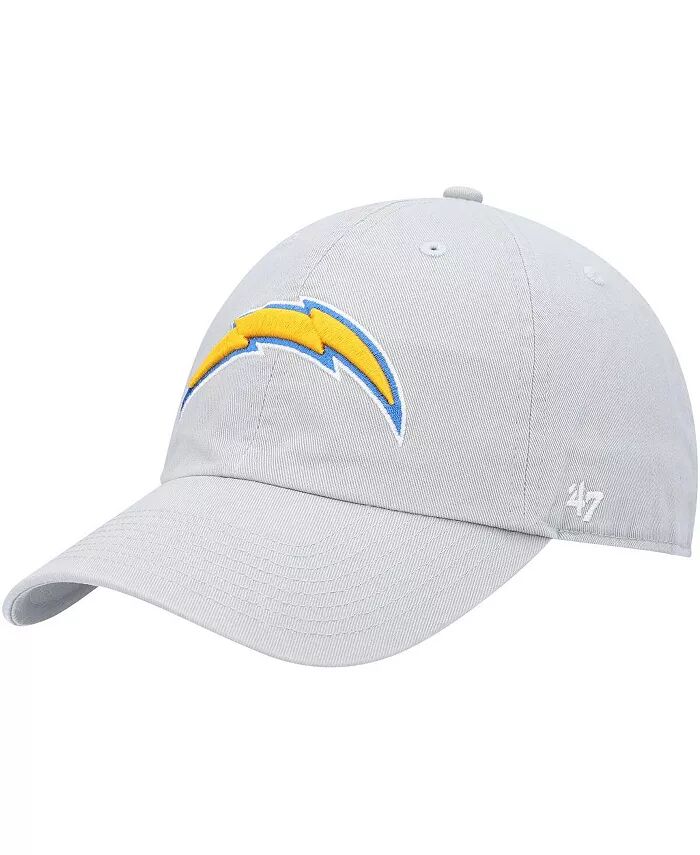 

Мужская серая кепка Los Angeles Chargers Clean Up Adjustable Hat '47 '47 Brand