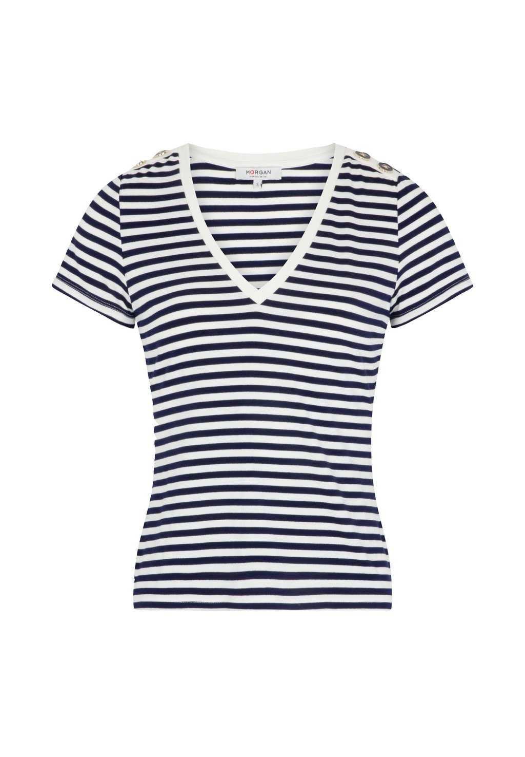 

Футболка с принтом STRIPED SHORT-SLEEVED Morgan, темно-синий