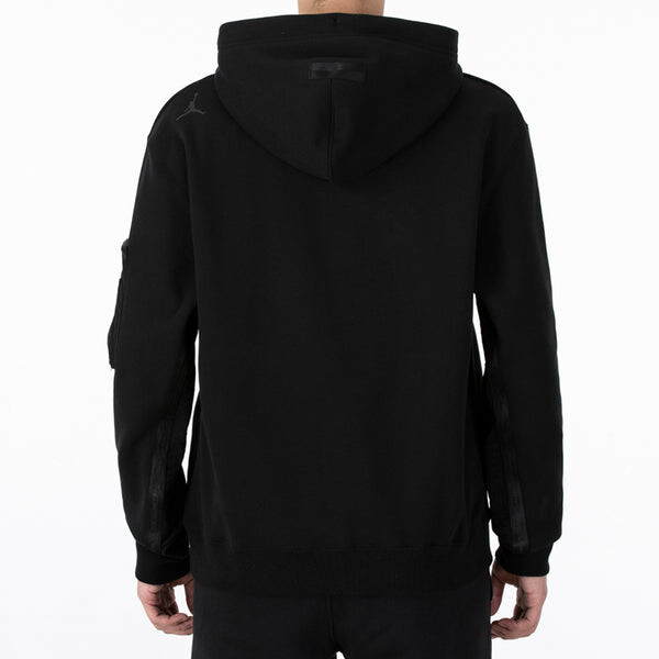 Толстовка Men's Nike As J Rct 23E Flc Po Gc Athleisure Casual Sports Hooded Pullover Solid Color Long Sleeves Black, черный — фото 4