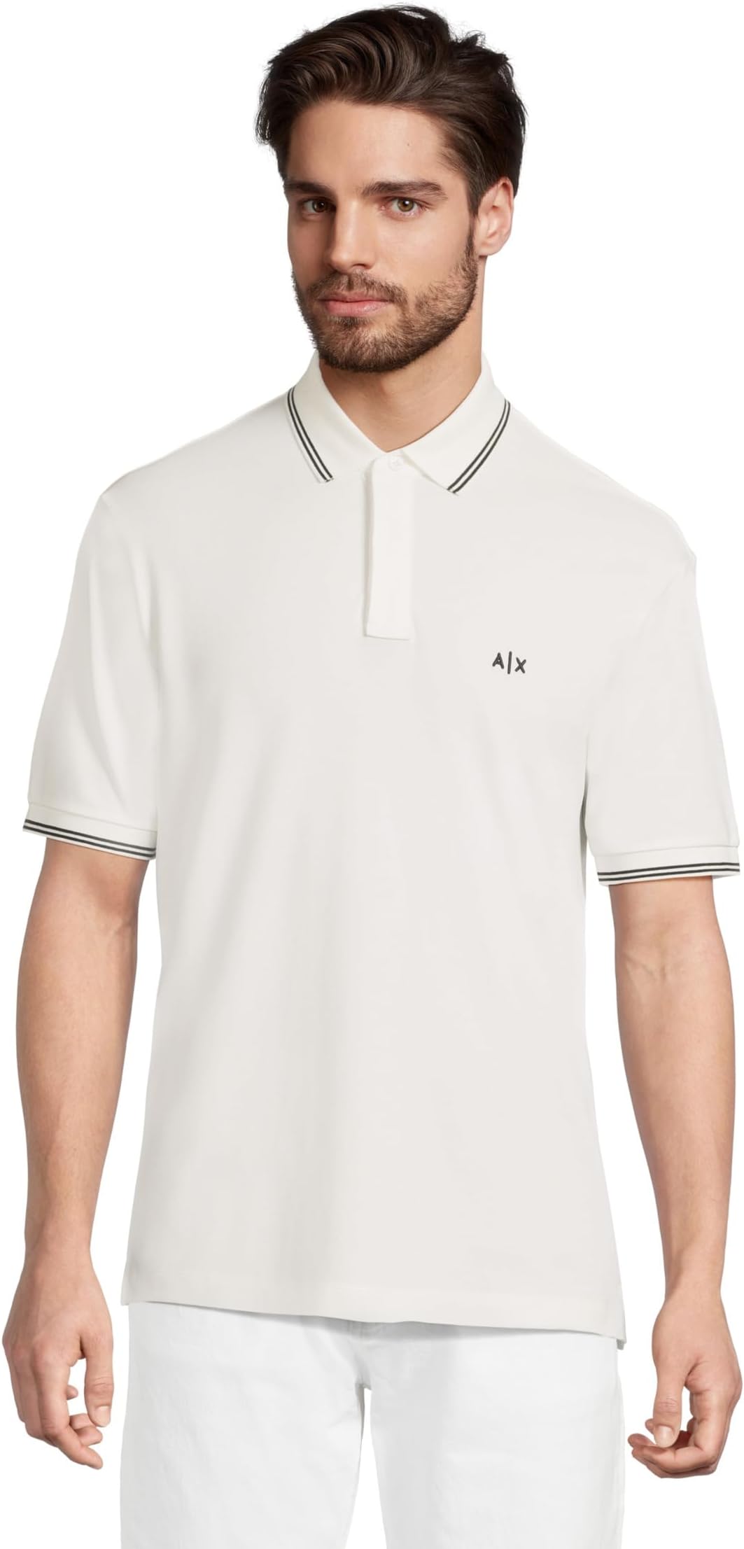 

Поло Armani Exchange Essential Logo Polo, цвет Off White