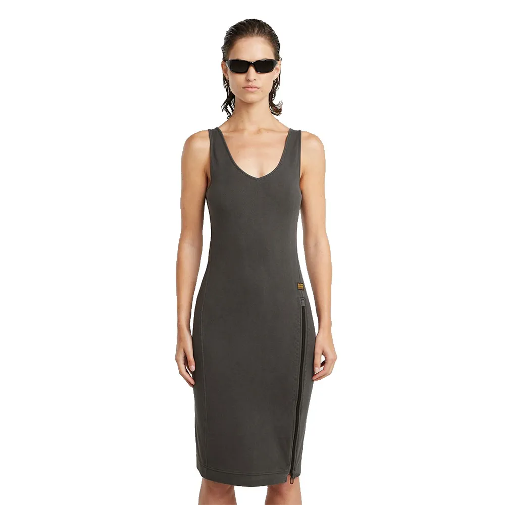 

Платье G-Star Overdyed Asymmetric Zip sleeveless short, черный