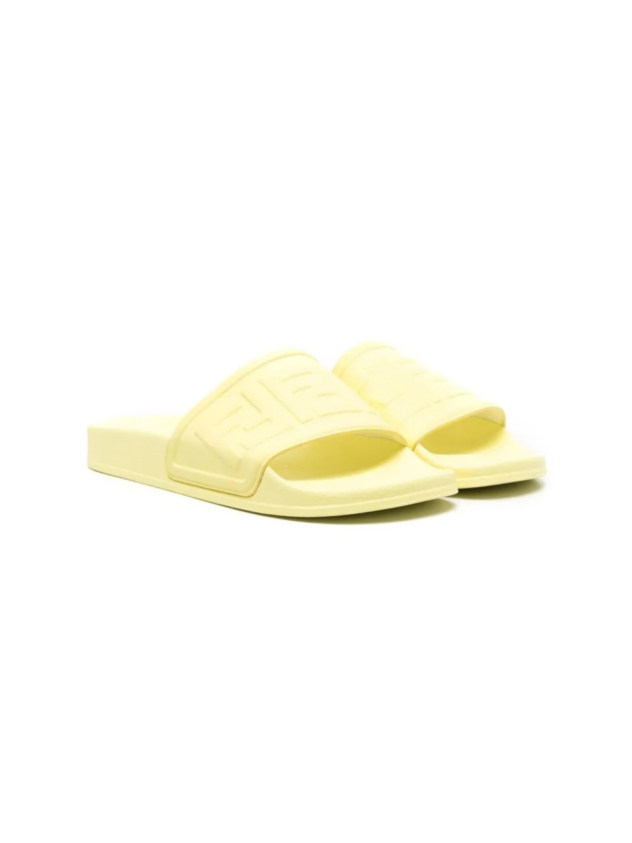 

Шлепанцы с тисненым логотипом FF Fendi Kids, желтый