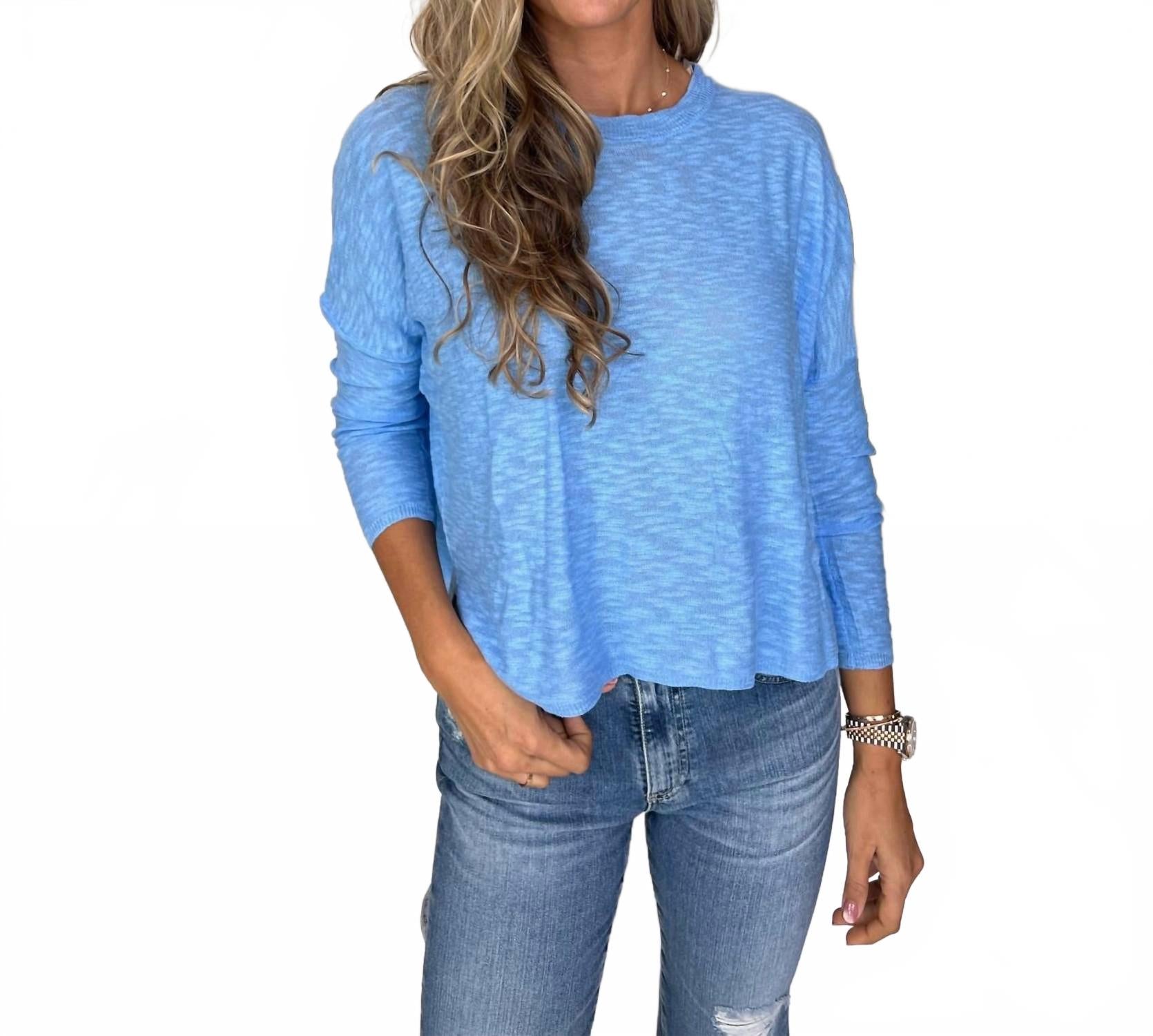 

Свитер с узором "Стич строит замок из песка" в цвете лейк STITCHDROP, Lake