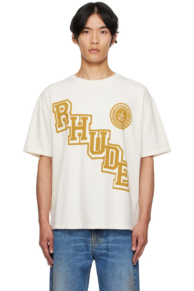 

Футболка с эмблемой колледжа Off- 'rhude', белый