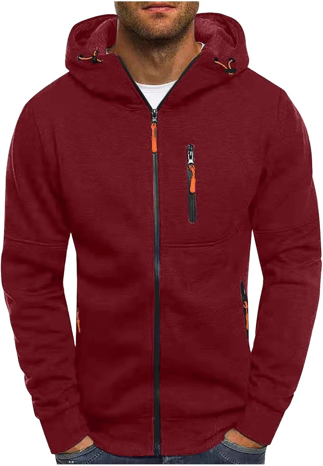 

Толстовка с капюшоном на молнии мужская Casual Loose Fit