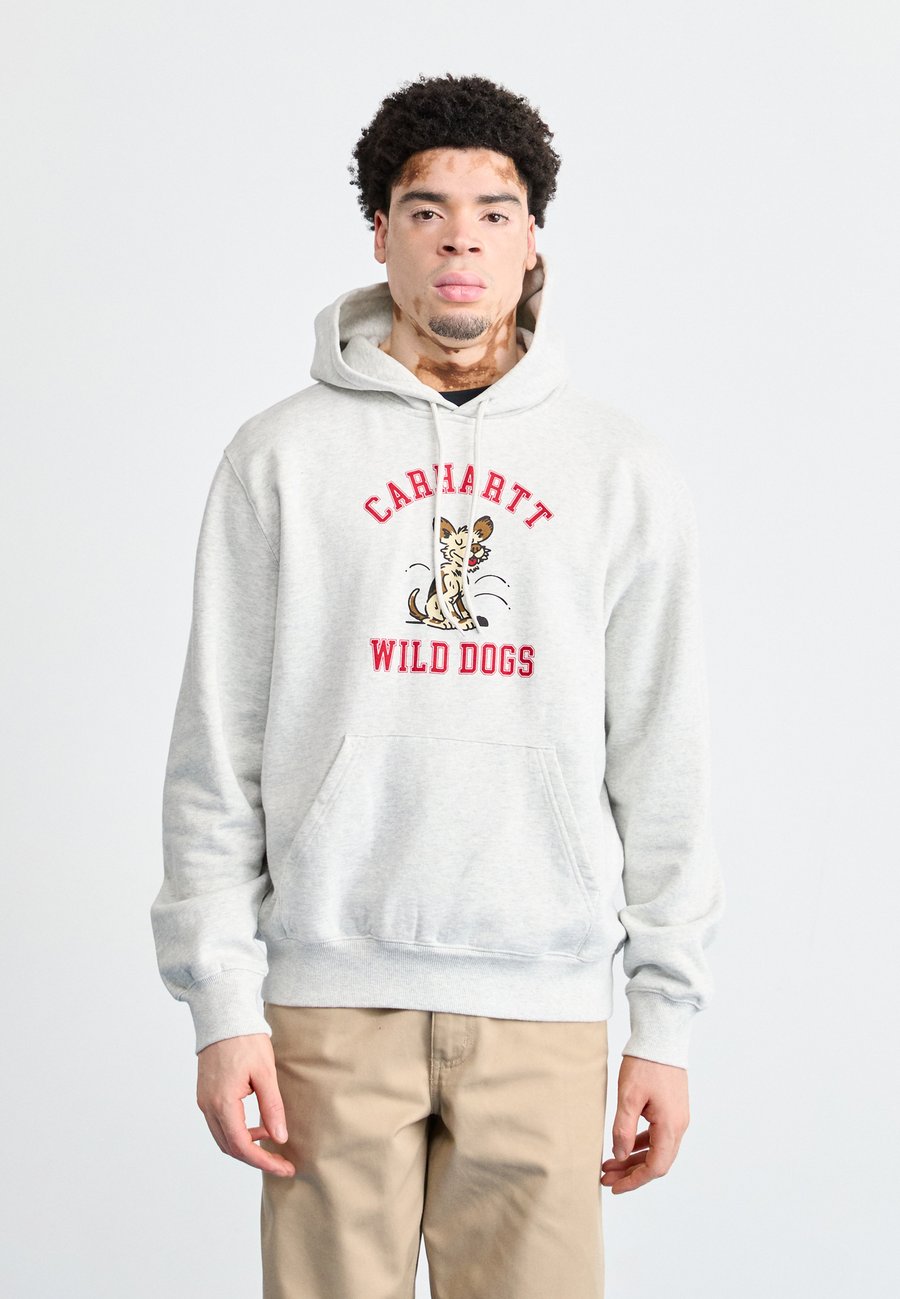 

Толстовка Carhartt WIP HOODED WILD DOG, Ash Heather/Mottled Dark Grey