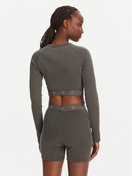 Облегающая блузка Ribbed JD0014 Adidas, черный — фото 3