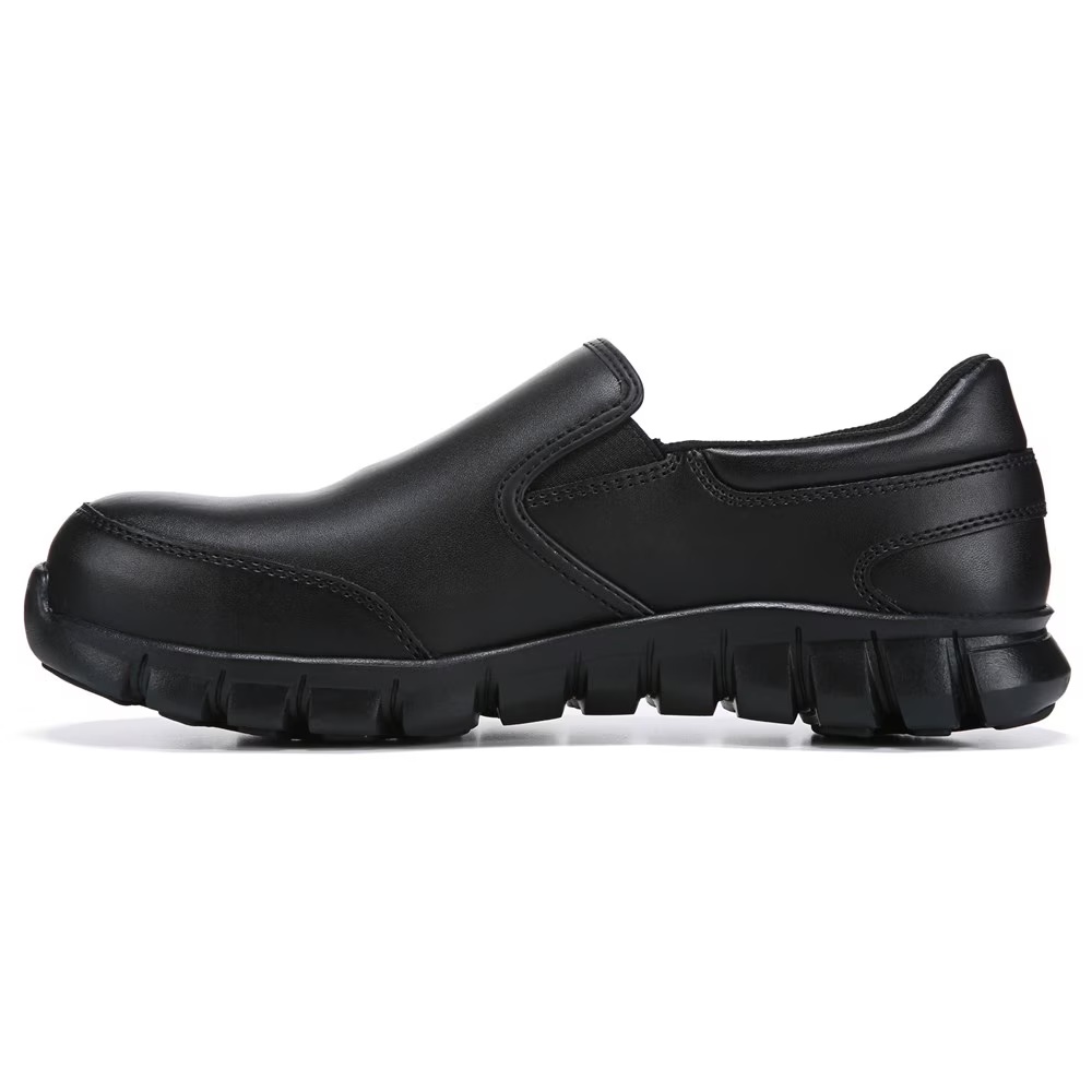 Рабочие туфли без шнурков с композитным носком Sublite Cushion от Reebok Work, black leather — фото 3