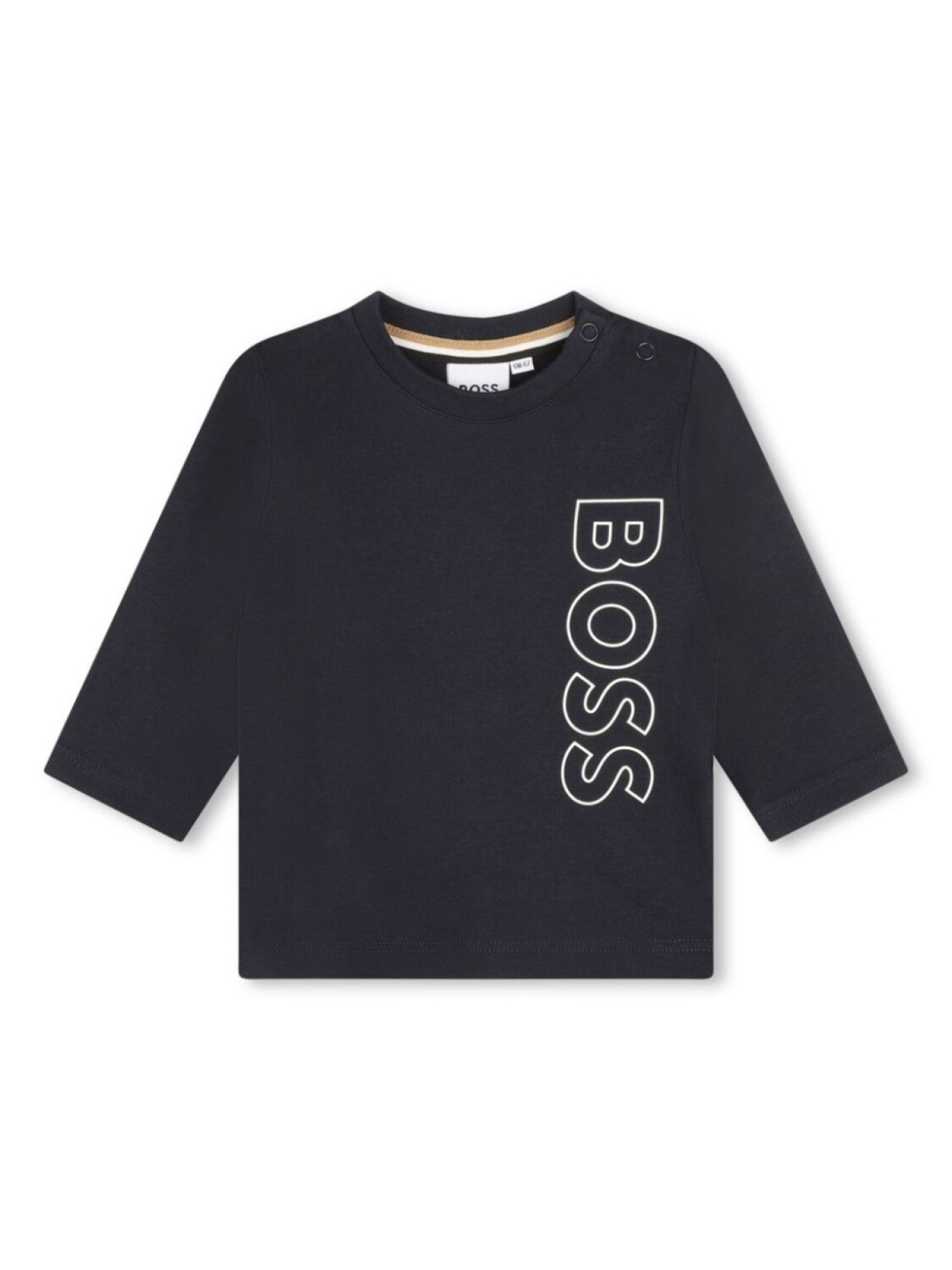 

Футболка с длинными рукавами и логотипом BOSS Kidswear, синий
