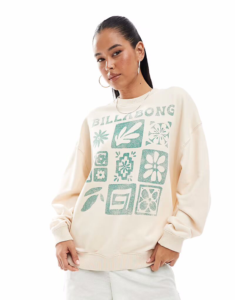 

Толстовка Billabong с длинными рукавами кремового цвета