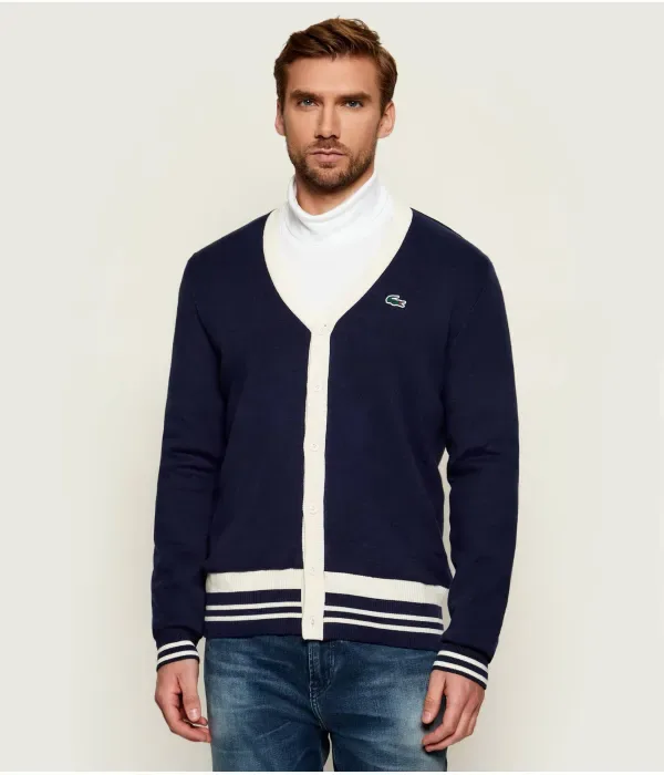 Кардиган regular fit Lacoste, темно-синий