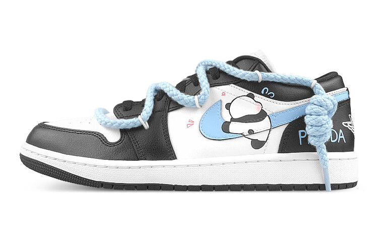 

Кроссовки Air Jordan 1 Vintage Basketball Shoes Women's Low-top Black/white/blue, белый