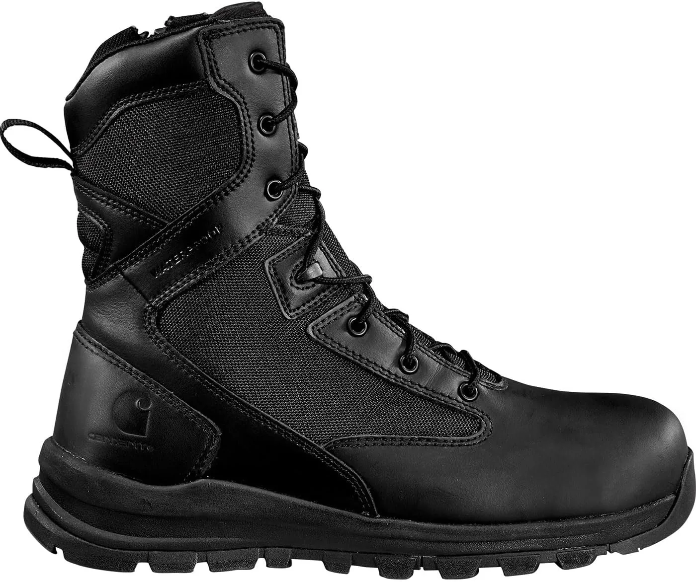 Мужские водонепроницаемые ботинки Carhartt Gilmore с боковой молнией 8 дюймов, мягкий носок, легкие и прочные рабочие ботинки, черный — фото 2