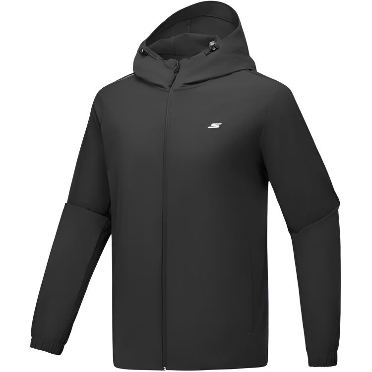 

Skechers Мужская куртка базовой спортивной серии, Carbon Black-0018