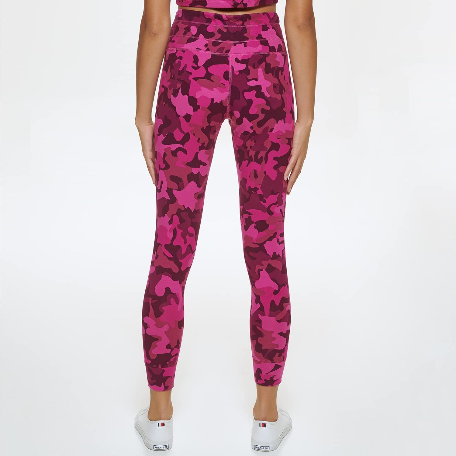 Женские облегающие брюки-джоггеры Tommy Hilfiger с завязкой на талии, Wineberry — фото 3