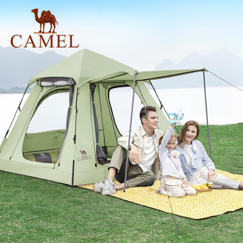 

Camel Уличная палатка Camel трехдверная с панорамным видом 3-4 человека автоматическая выдвижная A1S3NA105-1 сосновый зеленый