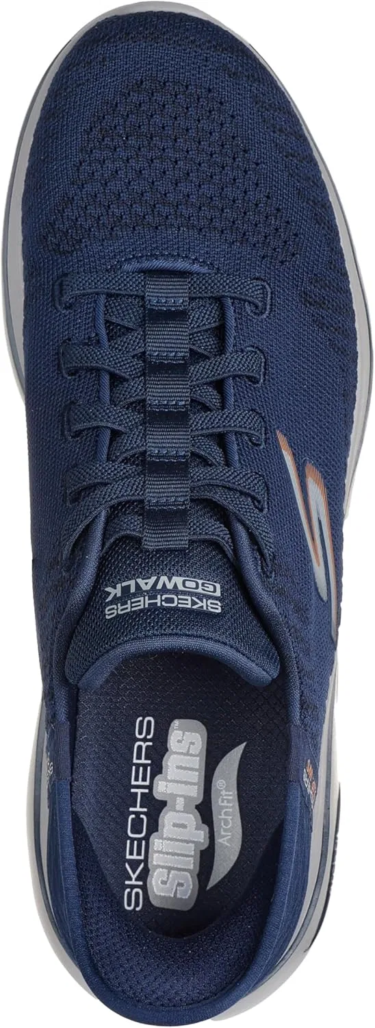 Мужские кроссовки Skechers Go Walk Arch Fit 2.0 - GrandSneaker, Navy Orange — фото 2