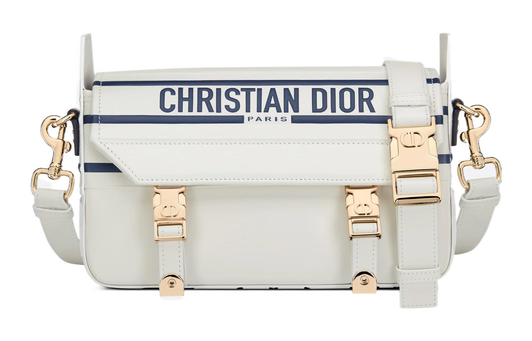 

DIOR Сумка-мессенджер Camp Smooth Cow Leather, через плечо, кроссбоди женская white