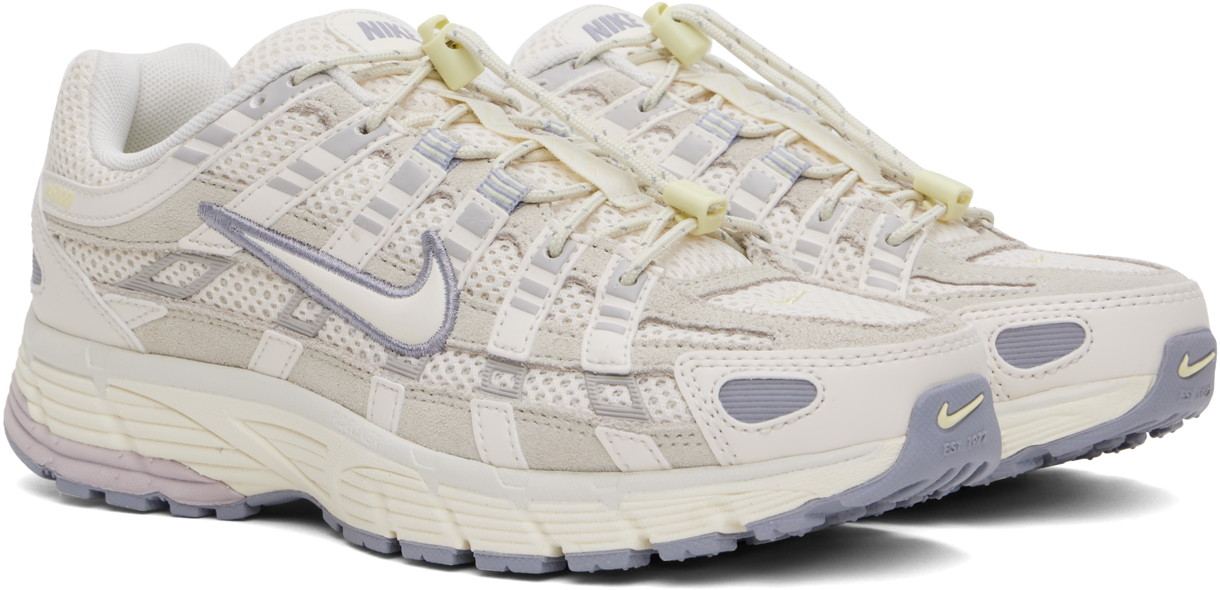 Кроссовки Off-White P-6000 Premium Nike, Light bone/Cement grey/Platinum violet — фото 4