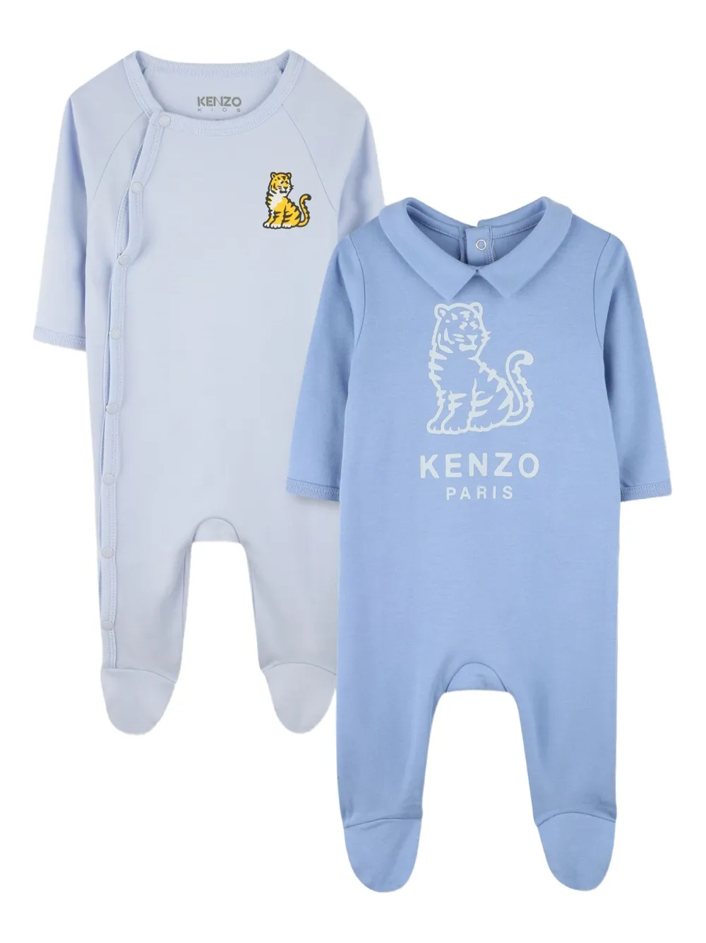 Пижама с длинными рукавами и принтом Kenzo Kids, синий — фото 4
