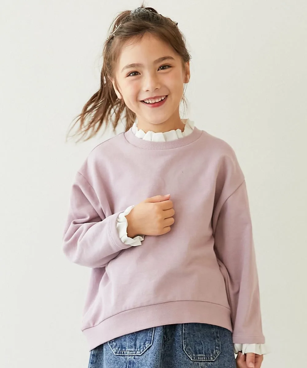 Толстовка с оборками из 100% хлопка, модель AW25 Devirock, G Lavender