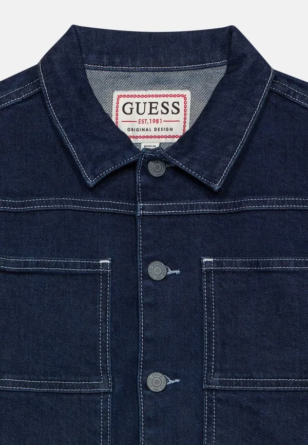 Удобная джинсовая куртка свободного кроя Guess, Electric Blue — фото 4