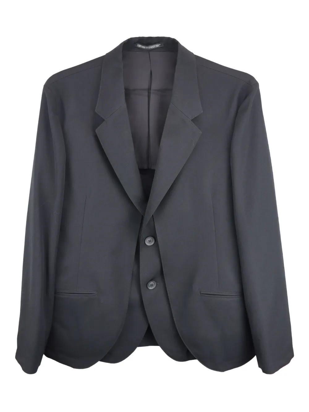 

Жакет Layered single-breasted fastening Yohji Yamamoto, серый