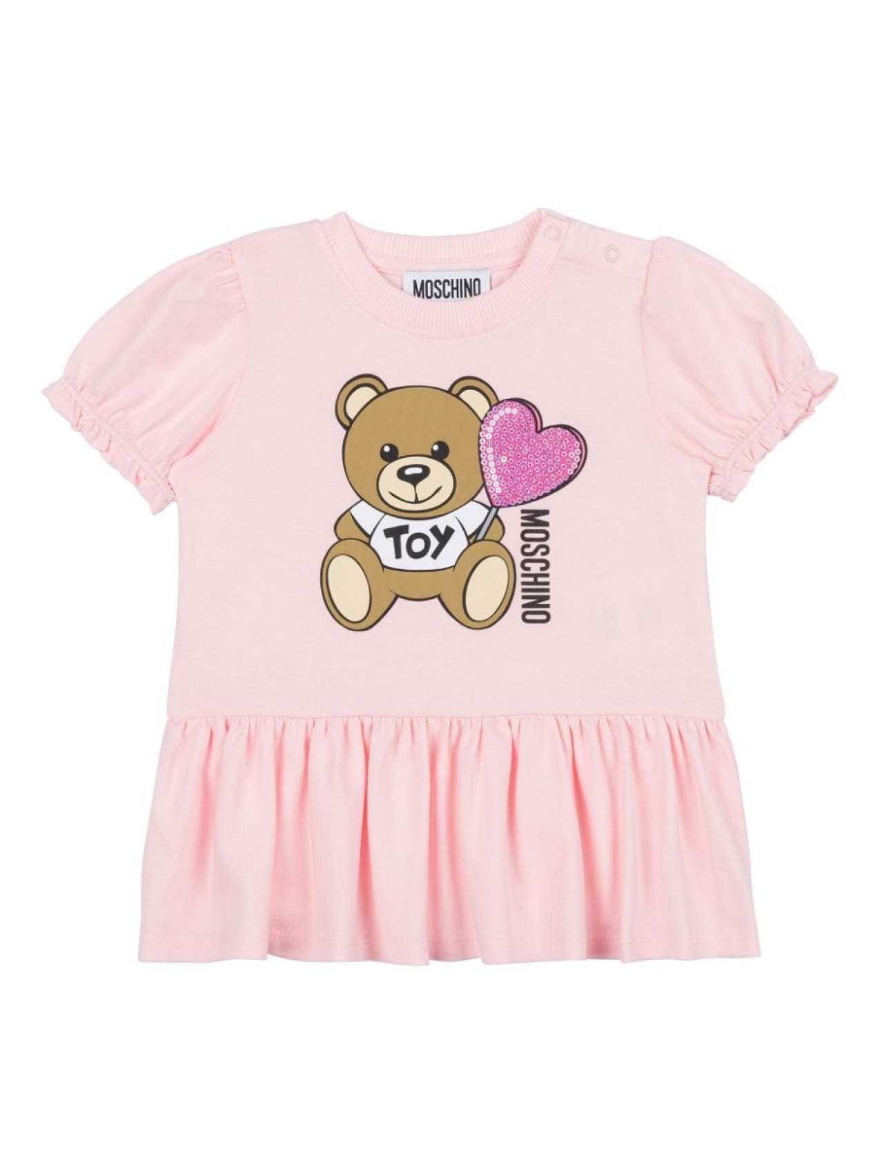 

Moschino Kids платье с логотипом, розовый