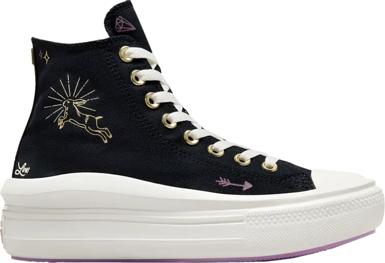 

Кроссовки Wmns Chuck Taylor All Star Move Platform High 'Tiny Tattoos', черный