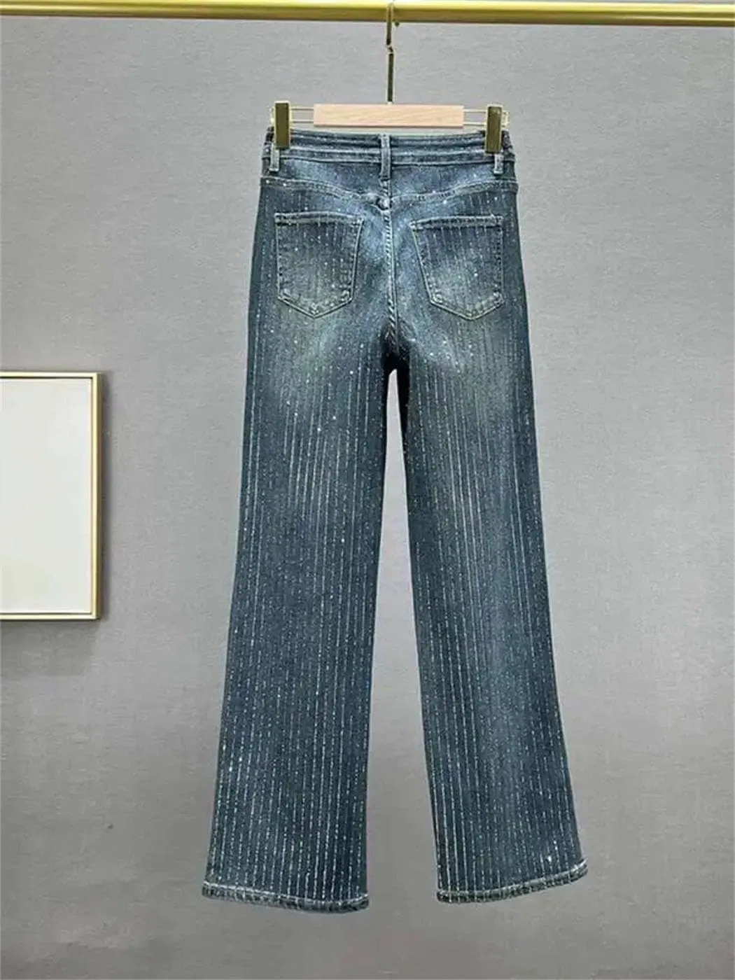 Джинсы с бриллиантами Denim, черный — фото 3